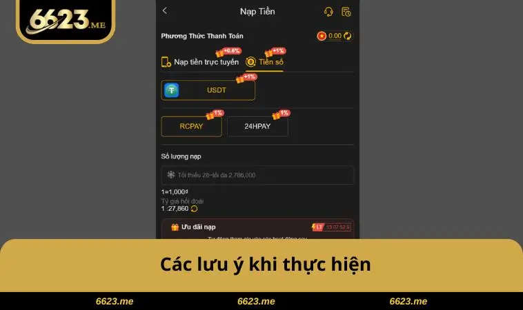 Các lưu ý khi thực hiện