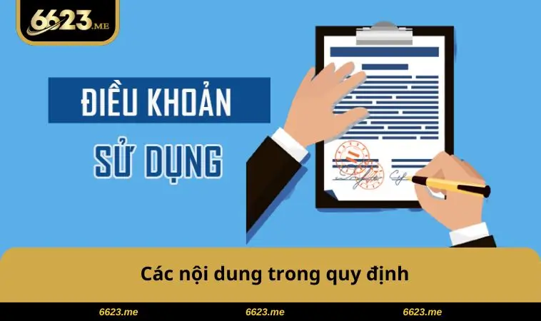 Điều Khoản Sử Dụng 6623 1 Các nội dung trong quy định