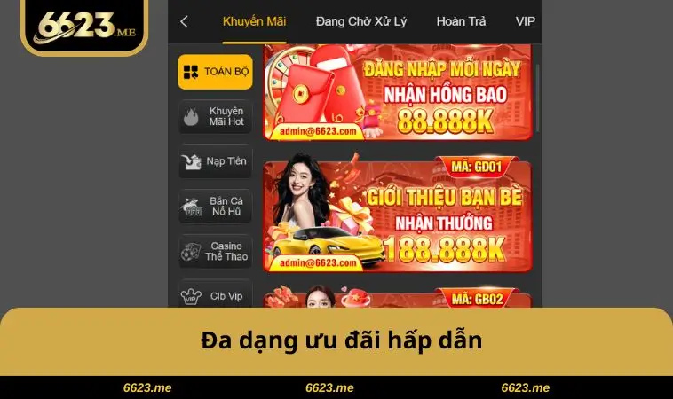 Đa dạng ưu đãi hấp dẫn