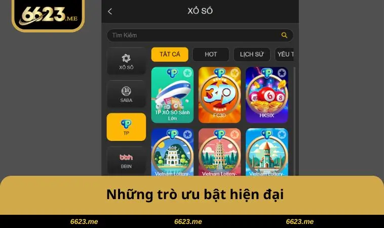 Xổ Số 6623 1 Những trò ưu bật hiện đại
