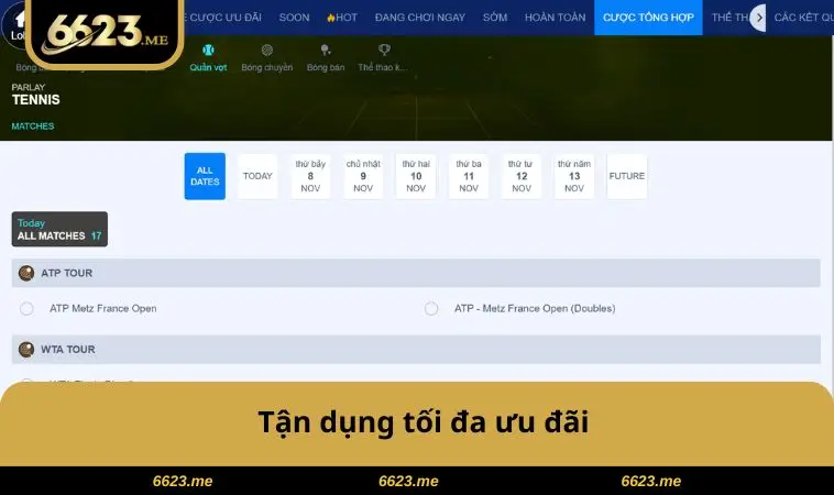 Thể Thao 6623 3 Tận dụng tối đa ưu đãi