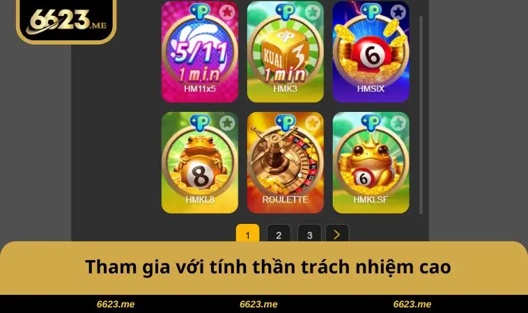 Xổ Số 6623 3 Tham gia với trách nhiệm cao